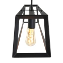 Mexlite Pendelleuchte BUCKLEY, 4-flammig, 100cm, 4x E27, Höhe verstellbar, Schwarz matt