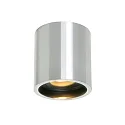 Aufbau-Downlight PÉLITE SPOT, Ø 8.5cm, GU10 max. 40W, starr, stahl gebürstet / innen schwarz