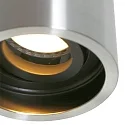 Steinhauer Aufbau-Downlight PÉLITE SPOT, Ø 8.5cm, GU10 max. 40W, starr, stahl gebürstet / innen schwarz