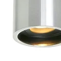 Steinhauer Aufbau-Downlight PÉLITE SPOT, Ø 8.5cm, GU10 max. 40W, starr, stahl gebürstet / innen schwarz