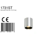 Steinhauer Aufbau-Downlight PÉLITE SPOT, Ø 8.5cm, GU10 max. 40W, starr, stahl gebürstet / innen schwarz