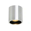 Steinhauer Aufbau-Downlight PÉLITE SPOT, Ø 8.5cm, GU10 max. 40W, starr, stahl gebürstet / innen schwarz