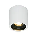 Steinhauer Aufbau-Downlight PÉLITE SPOT, Ø 8.5cm, GU10 max. 40W, starr, weiß matt  / innen schwarz