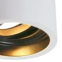 Steinhauer Aufbau-Downlight PÉLITE SPOT, Ø 8.5cm, GU10 max. 40W, starr, weiß matt  / innen schwarz