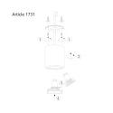 Steinhauer Aufbau-Downlight PÉLITE SPOT, Ø 8.5cm, GU10 max. 40W, starr, weiß matt  / innen schwarz