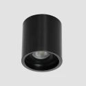 Steinhauer Aufbau-Downlight PÉLITE SPOT, Ø 8.5cm, GU10 max. 40W, starr, schwarz matt