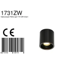 Steinhauer Aufbau-Downlight PÉLITE SPOT, Ø 8.5cm, GU10 max. 40W, starr, schwarz matt