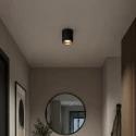 Steinhauer Aufbau-Downlight PÉLITE SPOT, Ø 8.5cm, GU10 max. 40W, starr, schwarz matt