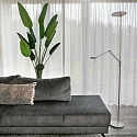Steinhauer LED Deckenfluter ZODIAC, inkl. Leseleuchte mit Gelenkarm, 25+6W 2700K 2200+700lm, mit Touch-Dimmer, stahl gebürstet