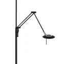 Steinhauer LED Deckenfluter ZODIAC, inkl. Leseleuchte mit Gelenkarm, 25+6W 2700K 2200+700lm, mit Touch-Dimmer, schwarz matt