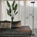 Steinhauer LED Deckenfluter ZODIAC, inkl. Leseleuchte mit Gelenkarm, 25+6W 2700K 2200+700lm, mit Touch-Dimmer, schwarz matt