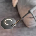 Steinhauer LED Deckenfluter ZODIAC, inkl. Leseleuchte mit Gelenkarm, 25+6W 2700K 2200+700lm, mit Touch-Dimmer, schwarz matt