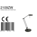 Steinhauer LED Tischleuchte ZODIAC, mit Gelenkarm, 6W 2700K 700lm, CRi >90, mit Touch-Dimmer, schwarz matt