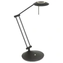Steinhauer LED Tischleuchte ZODIAC, mit Gelenkarm, 6W 2700K 700lm, CRi >90, mit Touch-Dimmer, schwarz matt