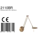 Steinhauer LED Wandleuchte ZODIAC, mit Gelenkarm, 6W 2700K 700lm, CRi >90, mit Touch-Dimmer, bronze