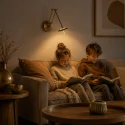 Steinhauer LED Wandleuchte ZODIAC, mit Gelenkarm, 6W 2700K 700lm, CRi >90, mit Touch-Dimmer, bronze