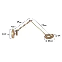 Steinhauer Wall luminaire ZODIAC LED, 1 flame, bronze