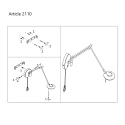Steinhauer LED Wandleuchte ZODIAC, mit Gelenkarm, 6W 2700K 700lm, CRi >90, mit Touch-Dimmer, bronze