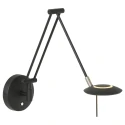 LED Wandleuchte ZODIAC, mit Gelenkarm, 6W 2700K 700lm, CRi >90, mit Touch-Dimmer, bronze