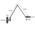 Steinhauer Steinhauer Wall luminaire ZODIAC LED, 1 flame, black