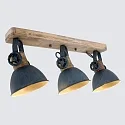 Mexlite Mexlite Spot GEARWOOD, 3 flames, grey