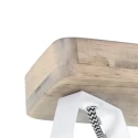 Wand- und Deckenleuchte GEARWOOD, 3-flammig, 3x E27, Kautschuk-Holz natur / Metall