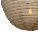 anne light & home Pendelleuchte BANGALORE, E27, Reispapier-Optik, naturbraun