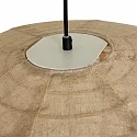 anne light & home Pendelleuchte BANGALORE, E27, Reispapier-Optik, naturbraun
