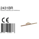 Steinhauer LED Bilderleuchte LITHO, 60cm, 9W 2200-4000K (CCT) 850lm, CRi >90, dimmbar, neigbar, Euro-Steckerkabel, bronze
