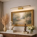 Steinhauer LED Bilderleuchte LITHO, 60cm, 9W 2200-4000K (CCT) 850lm, CRi >90, dimmbar, neigbar, Euro-Steckerkabel, bronze