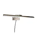 Steinhauer LED Bilderleuchte LITHO, 60cm, 9W 2200-4000K (CCT) 850lm, CRi >90, dimmbar, neigbar, Euro-Steckerkabel, stahl gebürstet