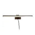 Steinhauer LED Bilderleuchte LITHO, 60cm, 9W 2200-4000K (CCT) 850lm, CRi >90, dimmbar, neigbar, Euro-Steckerkabel, stahl gebürstet