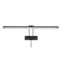 Steinhauer LED Bilderleuchte LITHO, 60cm, 9W 2200-4000K (CCT) 850lm, CRi >90, dimmbar, neigbar, Euro-Steckerkabel, schwarz matt