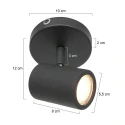 Mexlite Mexlite Spot, 1 flame. GU10, IP44, black
