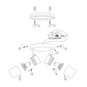 Mexlite Aufbaustrahler UPROUND, IP44, 2-flammig, inkl. 2x GU10 LED 4.6W 2200-2700K 480lm (D2W), dreh- und neigbar, stahl gebürstet