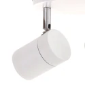 Mexlite Aufbaustrahler UPROUND, IP44, 2-flammig, inkl. 2x GU10 LED 4.6W 2200-2700K 480lm (D2W), dreh- und neigbar, weiß matt