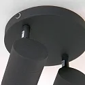 Mexlite Aufbaustrahler UPROUND, IP44, 2-flammig, inkl. 2x GU10 LED 4.6W 2200-2700K 480lm (D2W), dreh- und neigbar, schwarz matt