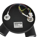 Mexlite Aufbaustrahler UPROUND, IP44, 2-flammig, inkl. 2x GU10 LED 4.6W 2200-2700K 480lm (D2W), dreh- und neigbar, schwarz matt