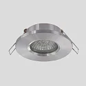 Steinhauer Einbaustrahler PÉLITE SPOT, IP44, Ø 8.5cm, GU10 max.40W, starr, Aluminium / Glas klar, stahl gebürstet