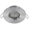 Steinhauer Einbaustrahler PÉLITE SPOT, IP44, Ø 8.5cm, GU10 max.40W, starr, Aluminium / Glas klar, stahl gebürstet