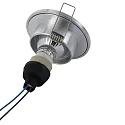 Steinhauer Einbaustrahler PÉLITE SPOT, IP44, Ø 8.5cm, GU10 max.40W, starr, Aluminium / Glas klar, stahl gebürstet