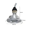 Steinhauer Einbaustrahler PÉLITE SPOT, IP44, Ø 8.5cm, GU10 max.40W, starr, Aluminium / Glas klar, stahl gebürstet