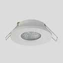 Steinhauer Einbaustrahler PÉLITE SPOT, IP44, Ø 8.5cm, GU10 max.40W, starr, Aluminium / Glas klar, weiß matt
