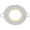 Steinhauer Einbaustrahler PÉLITE SPOT, IP44, Ø 8.5cm, GU10 max.40W, starr, Aluminium / Glas klar, weiß matt