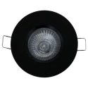 Steinhauer recessed luminaire PÉLITE SPOT round, rigid, with open cable GU10 IP44, black matt dimmable