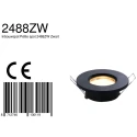 Steinhauer recessed luminaire PÉLITE SPOT round, rigid, with open cable GU10 IP44, black matt dimmable