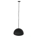 Steinhauer Pendelleuchte SEMICIRKEL, 1-flammig, Ø 50cm, E27, schwarz matt / innen gold antik