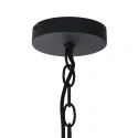 Steinhauer Pendelleuchte SEMICIRKEL, 1-flammig, Ø 50cm, E27, schwarz matt / innen gold antik