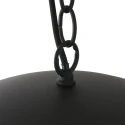 Steinhauer Pendelleuchte SEMICIRKEL, 1-flammig, Ø 50cm, E27, schwarz matt / innen gold antik