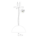 Steinhauer Pendelleuchte SEMICIRKEL, 1-flammig, Ø 50cm, E27, schwarz matt / innen gold antik